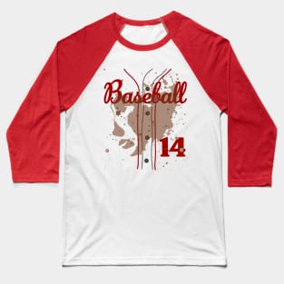 Baseball Jersey Number 14 Kids Baseball Uniform Dirty Funny #14 Baseball T-Shirt